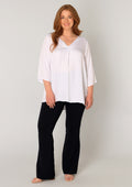 Base level curvy Bluse 7000090 weiß 001