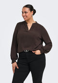 Only Carmakoma Bluse 15285157 237375-Coffee Bean