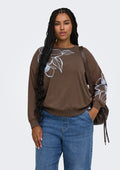 Only Carmakoma Pullover 15353306 264056005-Bracken/Sprinkle flower Kaschmir