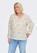 Only Carmakoma Bluse 15354110 177922014-Cloud Dancer/STILKY FLOWER