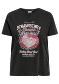 Only Carmakoma Blouse 15299503 177911016-Black/Strawberryfarm