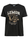 Only Carmakoma Bluse 15299503 177911013-Schwarz/Fruity lemon
