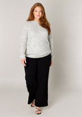 Base level curvy Pullover 7000121 11010 graumeliert