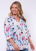 Exzellente Bluse 26ZZE06 011657 offwhite/staubblau
