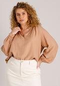 Yest Curve Bluse A006158 9045 baked clay