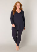 Base Level Curvy LM T-Shirt 7000036 2010 Dunkelblau