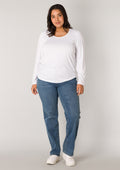 Base level curvy LM T-Shirt 7000046 001 white