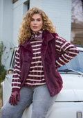Exxcellent Weste 26WBE09 836 warmes Aubergine