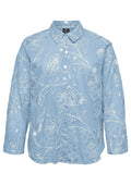 Vero Moda Curve Bluse 10348222 181684001-Cashmere Blue/Snow white emb thread