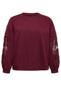 Vero Moda Curve Jacke 10350042 199051001-Windsor Wine/WINDSOR WINE CROCHET