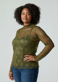 Pieces Curve Bluse 17171117 304144-Sphagnum
