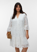 Vero Moda Curve Bluse 10294302 175598002-Schneeweiß/Blumenspitze