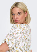 Only Carmakoma Bluse 15218353 177922034-Cloud Dancer/STILKY FLOWER