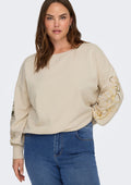 Only Carmakoma Pullover 15365294 177935003-Oatmeal/BOHO FOIL