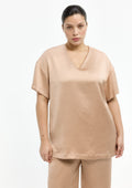 Xandres Bluse 82057-01 0420 hellbraun