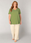 Base level curvy T-Shirt 7000018-1 3000 green