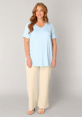 Base level curvy T-Shirt 7000018-1 2030 light blue