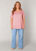 Base level curvy T-Shirt 7000018-1 7010 soft pink