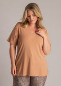 Yest Curve T-Shirt A006121 9054 Soft Terra