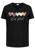Only Carmakoma LM T-Shirt 15379460 177911002-Schwarz/Kind heart