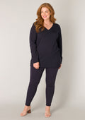 Base Level Curvy LM T-Shirt 7000024 2010 Dunkelblau