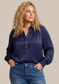 Exzellente Bluse 26WQE05 625 Mitternachtsblau