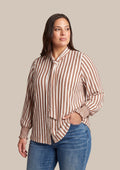 Exxcellent Bluse 26WBE04 011533 offwhite/brown sugar