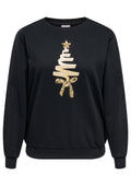 Only Carmakoma Pullover 15356872 177911008-Black/Yda tree (gold)