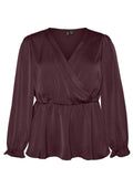 Vero Moda Curve Bluse 10303139 199051-Windsor Wine