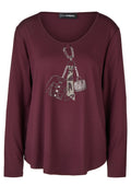 Doris Streich T-Shirt 213 270 Aubergine