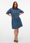 Vero Moda Curve Kleid 10325019 178001-Medium Blue Denim