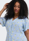 Only Carmakoma Kleid 15331156 193179006-Cashmere Blue/LEMON