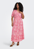 Only Carmakoma Kleid 15323369 177922006-Cloud Dancer/SIKKA PRINT