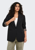Only Carmakoma Blazer 15377399 177911001-Schwarz/LEO-FUTTER