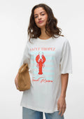 Vero Moda Curve LM T-Shirt 10355259 175598002-Schneeweiß/LOBSTER